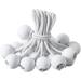 50pcs Elastic Rope Heavy Duty Bungee Cords Bungee Cords Heavy Duty Outdoor White Tent Canopy Bungee Balls Tarp Canopy Bungee Cords Bungee Cords Strap Bungee Cords with Balls White