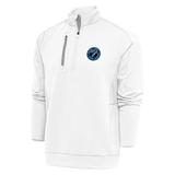 Men's Antigua White Sugar Land Space Cowboys Generation Quarter-Zip Pullover Top