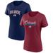 Women's Fanatics Branded Burgundy/Navy Colorado Avalanche Two-Pack Fan T-shirt Set