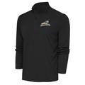 Men's Antigua Charcoal Akron RubberDucks Tribute Quarter-Zip Pullover Top