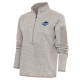 Women's Antigua Oatmeal San Antonio Missions Fortune Half-Zip Pullover Jacket