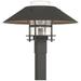 Henry 15.8"H Iron Accented Iron Outdoor Post Light w/ Clear Shade