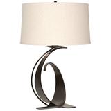 Fullered Impressions 29"H Oil Rubbed Bronze Table Lamp w/ Flax Shade