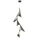 Plume 15"W 5-Light Iron and Black Standard LED Pendant