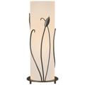 Forged Leaves 18" High Oil Rubbed Bronze Table Lamp With Opal Glass Sh