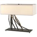 Brindille 16.5" High Black Table Lamp With Natural Anna Shade