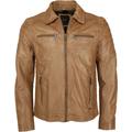 Bikerjacke MAZE Gr. L, braun (cognac) Herren Jacken Lederjacken