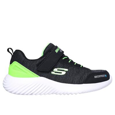 Skechers Boy's Bounder - Dripper Drop Sneaker | Size 11.5 | Black/Lime | Synthetic/Textile