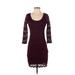 Forever 21 Casual Dress: Burgundy Dresses - Women's Size Small