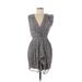 W118 by Walter Baker Casual Dress - Wrap: Gray Print Dresses - Women's Size X-Small