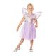 Rubies Barbie-Kostüm für Kinder, offizielles Barbie-Kostüm für Kinder, Größe 7 – 8 Jahre – Kostüm mit Tutu-Kleid Typ Ballerina, lila und 1 Paar Flügeln mit Klettverschluss