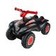 BIG Bobby Car Quad Racing (schwarz-rot) - Kinder-Rutschauto ab 3 Jahre mit Lenker, Hupe und Offroad-Reifen, Auto für Mädchen und Jungen von 3-7 Jahre (max. 50 kg)