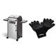 Enders® Elektrogrill eFLOW PRO 2 TURBO™, mit Gussrost SWITCH GRID™ & Grill Handschuhe aus feuerfestem Aramid, 8785, hitzebeständig, Handschuhe für Gas-Grill, BBQ, Backofen, Kamin, sicher und bequem