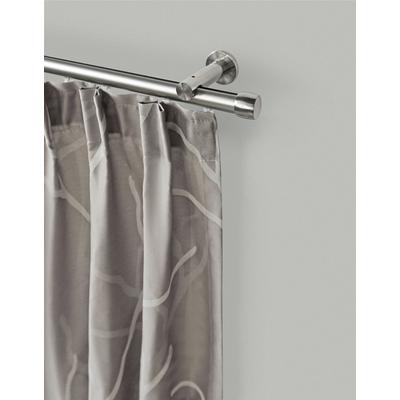 Gardinenstange GARESA "CHAPEAU", silber (edelstahlfarben), L:450cm, Gardinenstangen, Vorhanggarnitur, mit Ringe und Haken, verlängerbar, edelstahl optik Image