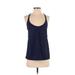 Athleta Active Tank Top: Blue Solid Activewear - Women's Size X-Small