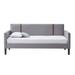 LuXeo Vista Twin Size Gray Day Bed Upholstered/Polyester in Brown/Gray | 36.22 H x 81.89 W x 42.91 D in | Wayfair LUX-8384-GRY