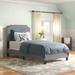 Three Posts™ Teen Ameer Standard Bed Wood/Upholstered/Linen in Black/Brown/Gray | Twin | Wayfair 7472F16CEBA346E7ABBB6B092490DF73