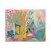 Stupell Industries Au-790-Canvas Modern Plants Abstract Shapes On Canvas by Suzanne Allard Painting Canvas in Blue/Green/Pink | Wayfair