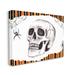 Stupell Industries Orange & Black Striped Skull On Canvas Graphic Art Canvas in Orange/White | 16 H x 20 W x 1.5 D in | Wayfair aw-094_cn_16x20