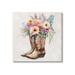 Stupell Industries Aw-179-Canvas Country Cowboy Boots Bouquet On Canvas by Ziwei Li Graphic Art Canvas in Brown/Green/Red | Wayfair aw-179_cn_17x17
