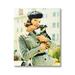 Stupell Industries Vintage Woman & Dog Portrait On Canvas Photograph Canvas in Green/Yellow | 20 H x 16 W x 1.5 D in | Wayfair aw-188_cn_16x20