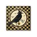 Stupell Industries Oct 31 Checkered Halloween Crow On Canvas Graphic Art Canvas in Black/Yellow | 17 H x 17 W x 1.5 D in | Wayfair aw-124_cn_17x17