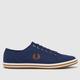 Fred Perry kingston trainers in navy & gold