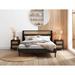 Bay Isle Home™ Wellman Full/Double Upholstered Platform 3 Piece Bedroom Set Upholstered in Black | 41 H x 65 W x 83 D in | Wayfair