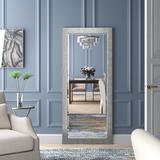 Willa Arlo™ Interiors Modern & Contemporary Beveled Wall Mirror in Gray | 71" H x 30.5" W | Wayfair WLGN3925 34145432