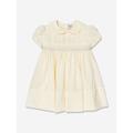Sarah Louise Girls Embroidered Dress In Yellow Size 6 Mths