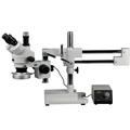 AmScope 3.5X-45X Trinocular Zoom Stereo Microscope w/ Heavy-duty Metal 80-LED Ring Light New