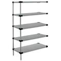 21 Deep x 30 Wide x 54 High 5 Tier Solid Stainless Steel Add-On Shelving Unit