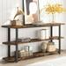 VANOMi 70.86 Wx11.81 Dx35.4 H 3-Tier Rustic Brown Console Tabel Shelving Unit