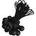 12pcs Gazebo Tent Black Tarp Black Tent Tie Down Bungee Black Bungee Cords Reusable Bungees Bungee Ball Cord Set Tie Down Ball Bungee Tie Down Elastic Cord Elastic Rope Tarpaulin