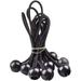 Bungee Balls Cords Bungees Tarpaulin String Cord Holders Elastic Tie Down Straps Tarpaulin Tensioner Elastic Bands Camping Accessories for Camping Black