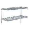 12 Deep x 24 Wide x 24 High 3 Tier Cantilever Chrome Adjustable Wall Mount Shelving Kit