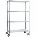 24 x 36 x 68 in. Linen Cart with Solid Bottom Shelf