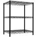 Home Basics 3 Tier Steel Wire Multi-Purpose Free-Standing Heavy Duty Shelf Black