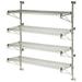 21 Deep x 30 Wide x 54 High Adjustable 4 Tier Chrome Wall Mount Shelving Kit