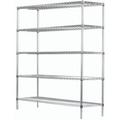 21 Deep x 30 Wide x 86 High 5 Tier Stainless Steel Wire Starter Shelving Unit