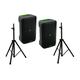 2 Mackie Thump GO 200 watt 8 2-way Battery-powered portable loudspeaker & MR DJ Speaker Stand2 Mackie Thump GO 200 watt 8 2-way Battery-powered portable loudspeaker & MR DJ Speaker Stand