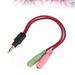 2 In 1 3.5mm Headset Splitter 3.5mm Female to 2 Dual 3.5mm Male Headphone Mic Audio Y Splitter Cable with Separate Microphone and Headphone Connector for PC Gaming Headset