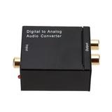 Black 3.5MM Digital to Analog Audio Converter Optical Fiber Toslink Coaxial Signal to RCA R/L Audio Decoder SPDIF ATV DAC Amplifier Accessory Part