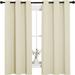 PEACNNG Room Darkening Curtains for Kitchen Window Treatment Thermal Insulated Solid Grommet Room Darkening Curtains/Drapes for Bedroom