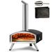 BENTISM 12â€˜â€™ Outdoor Pizza Oven Wood Pellet and Charcoal Fired Pizza Maker Portable Outside Stainless Steel Pizza Grill with Pizza Stone Waterproof Cover Shovel Wood Burner for Back