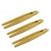 BambooMN 10 Reusable Bamboo Wood A Toast Tongs - Natural Brown - 3 Pieces