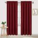 Amay Rod Pocket Window Curtain Panel Burgundy 84 Inch Wide by 96 Inch Long-1 Panel