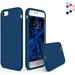 Designed for iPhone SE 8 7 Silicone Case Protection Shockproof Dustproof Anti-Scratch Phone Case Cover for iPhone SE 8 7 Liquid Silicone Phone Case (Navy)