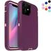 iPhone 11 Heavy Duty Case {Shock Proof Case with 3 Layer Rubber Shatter Resistant [Tough Armour] Rugged Case Compatible for iPhone 11} Purple