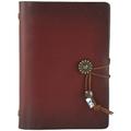 BESTONZON Leather Journal Loose Leaf Journal Notepad Vintage Diary Notepad Writing Notepad A7